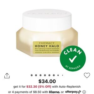 New in Box Farmacy Honey Halo Moisturizer 25ml